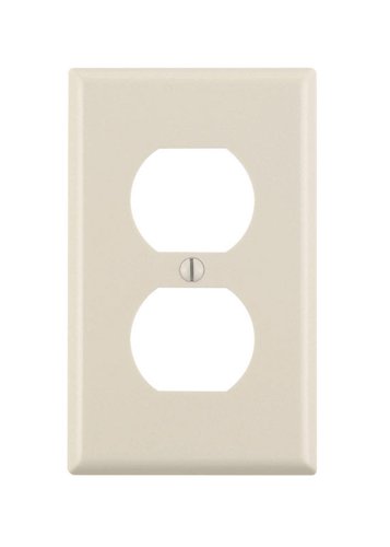 Leviton Light Almond 1 gang Thermoset Plastic Duplex Wall Plate 10 pk