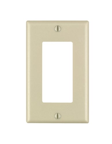 Leviton Decora Ivory 1 gang Thermoset Plastic Decorator Wall Plate 10 pk