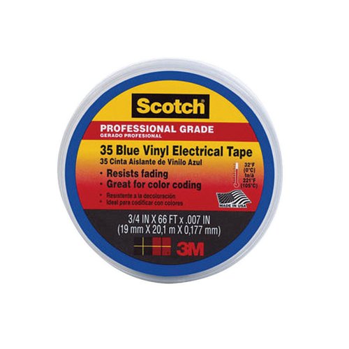 3M Scotch 3/4 in. W X 66 ft. L Blue Vinyl Electrical Tape