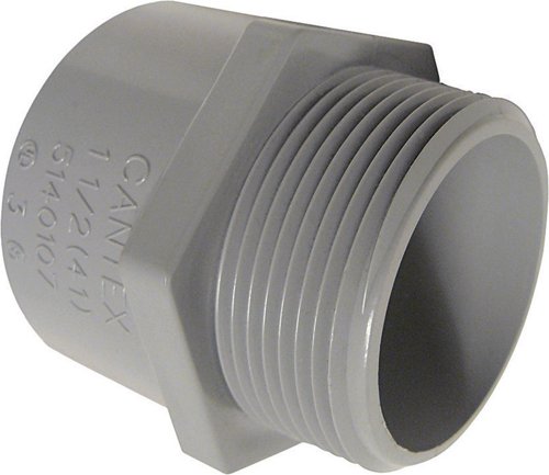 Cantex 1-1/4 in. D PVC Male Adapter For PVC 1 pk