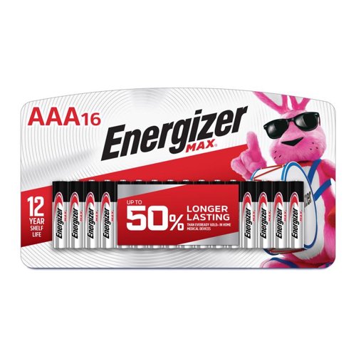 Energizer Max AAA Alkaline Batteries 16 pk Carded
