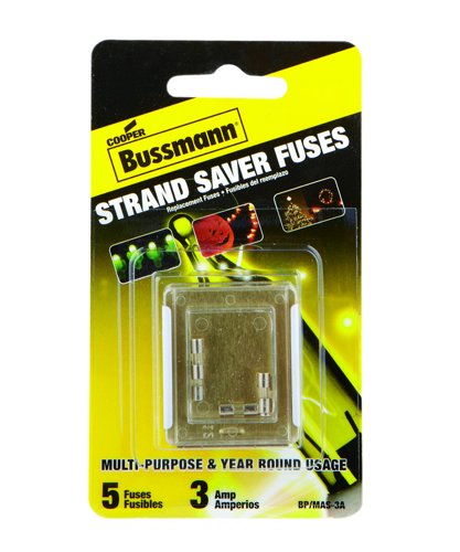 Bussmann 3 amps Tube Fuse 5 pk