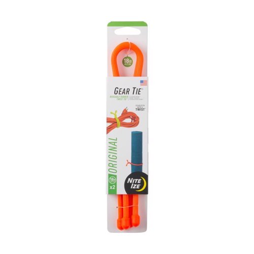 Nite Ize Gear Tie 18 in. L Orange Twist Ties 2 pk