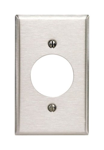 Leviton Commercial Smooth Silver 1 gang Stainless Steel Outlet Wall Plate 1 pk