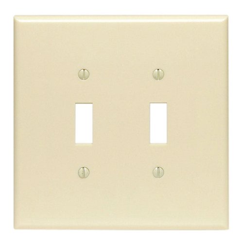 Leviton Ivory 2 gang Thermoset Plastic Toggle Wall Plate 1 pk