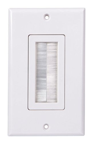 Monster Just Hook It Up White 1 gang Plastic Home Theater Brush Wall Plate 1 pk