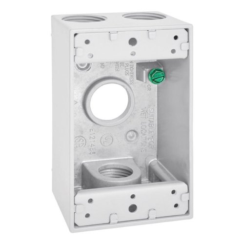 Sigma Engineered Solutions New Work 18.3 cu in Rectangle Die-Cast Metal 1 gang Weatherproof Box Whit