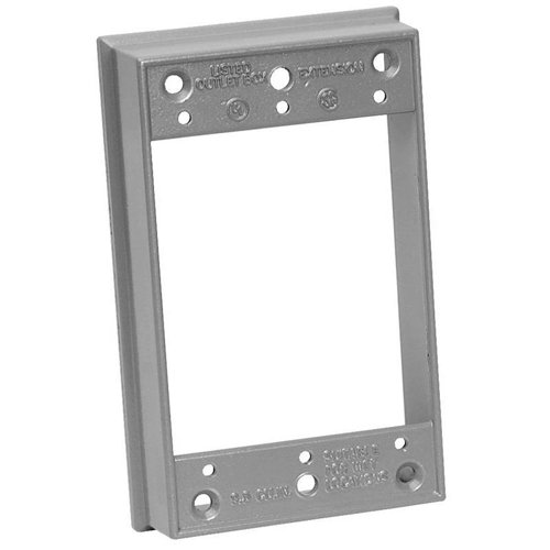 Sigma Engineered Solutions New Work 9.5 cu in Rectangle Metallic Extension Ring Gray