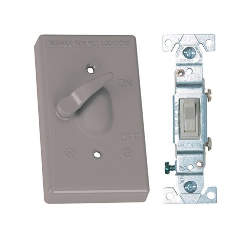 Sigma Engineered Solutions Rectangle Die-Cast Metal 1 gang 4.57 in. H X 2.83 in. W Toggle Switch and
