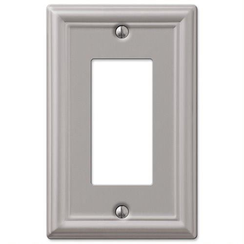 Amerelle Chelsea Brushed Nickel 1 gang Stamped Steel Decorator Wall Plate 1 pk