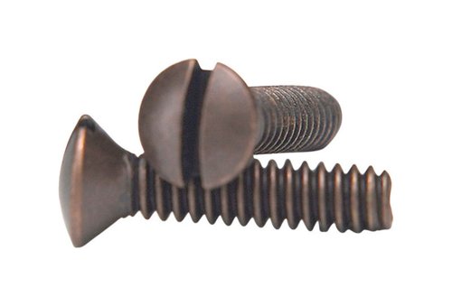 Amertac No. 6 X 3/4 in. L Slotted Oval Head Standard Wallplate Screws