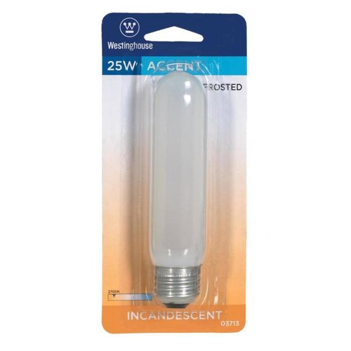 Westinghouse 25 W T10 Tubular Incandescent Bulb E26 (Medium) White 1 pk