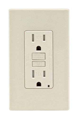 Leviton 15 amps 125 V Light Almond Outlet/Wallplate 5-15R 1 pk