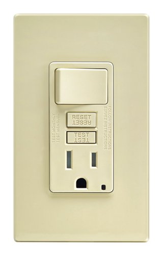 Leviton SmartlockPro 15 amps 125 V Ivory GFCI Outlet 5-15R 1 pk