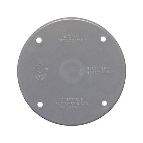 Sigma Engineered Solutions Round Plastic 4.29 in. H X 4.29 in. W Flat Box Cover