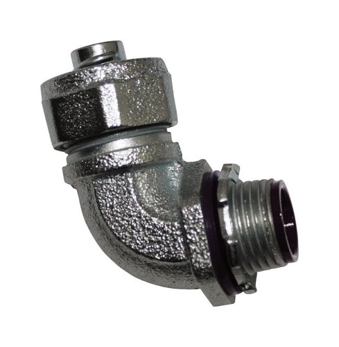 Sigma Engineered Solutions ProConnex 3/4 in. D Zinc-Plated Iron 90 Degree Connector For Liquid Tight