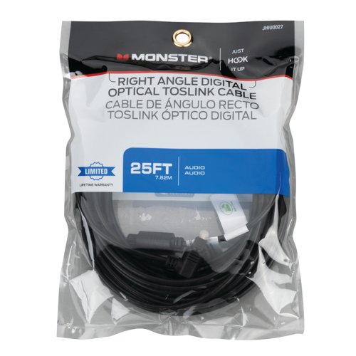 Monster Just Hook It Up 25 ft. L Digital Optical Toslink Cable Digital Optical