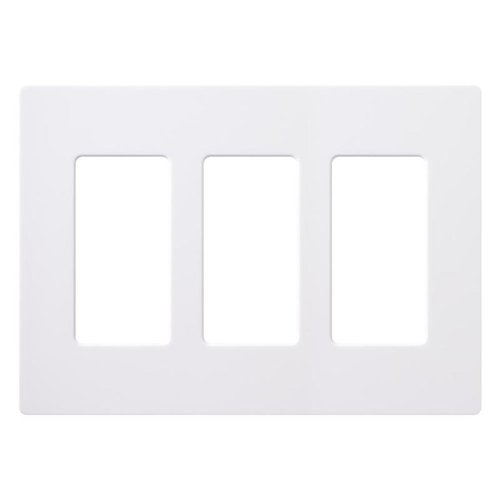 Lutron Claro White 3 gang Plastic Decorator Wall Plate 1 pk