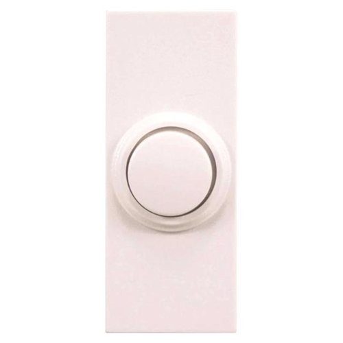 Heath Zenith White Plastic Wireless Pushbutton Doorbell