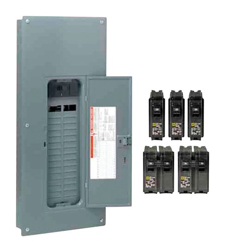 Square D HomeLine 200 amps 120/240 V 30 space 60 circuits Wall Mount Load Center Main Breaker Kit