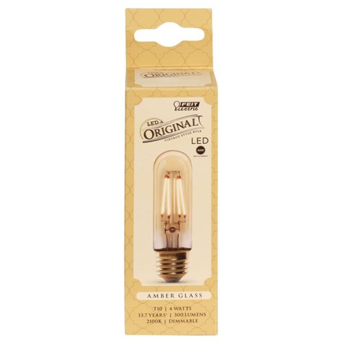 Feit T10 E26 (Medium) LED Bulb Amber 40 Watt Equivalence 1 pk