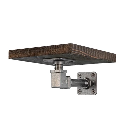 8 in. W X 8 in. D Black Wood Boulder Shelf Kit 1 pk