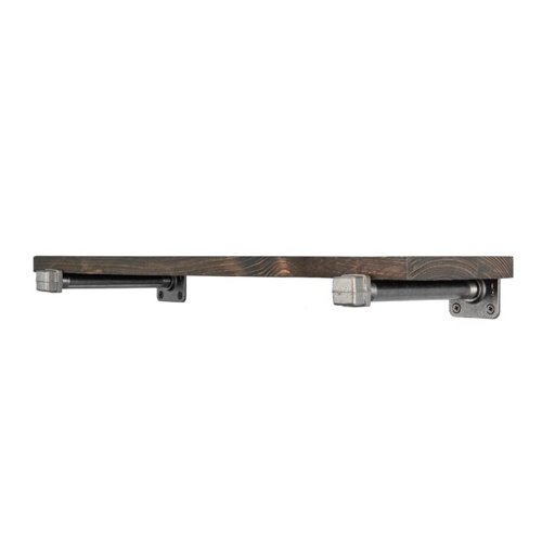 24 in. W X 24 in. D Black Wood Boulder Shelf Kit 1 pk