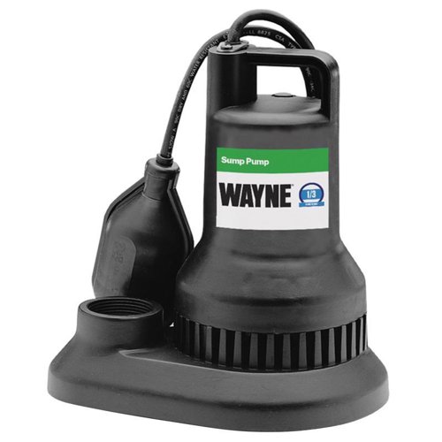 Wayne 1/3 HP 3,000 gph Thermoplastic Tethered Float Switch AC Sump Pump 8 ft.