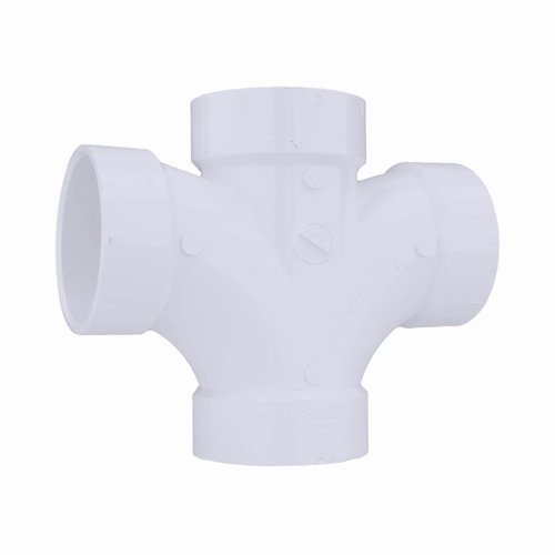Charlotte Pipe Schedule 40 2 in. Hub X 2 in. D Hub PVC Double Sanitary Tee 1 pk