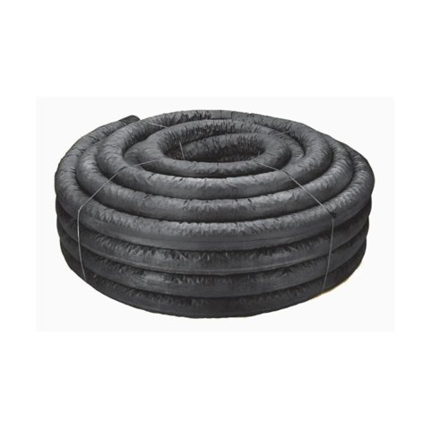 Advanced Drainage Systems 3 in. D X 100 ft. L Polyethylene Slotted Drain Pipe with Sock