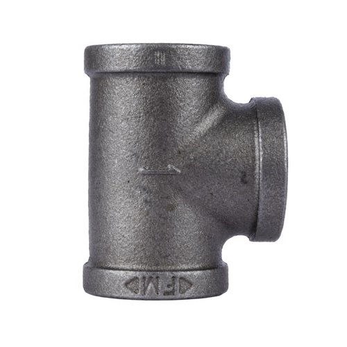 STZ Industries 1 in. FIP each X 1 in. D FIP 1 in. D FIP Black Malleable Iron Tee
