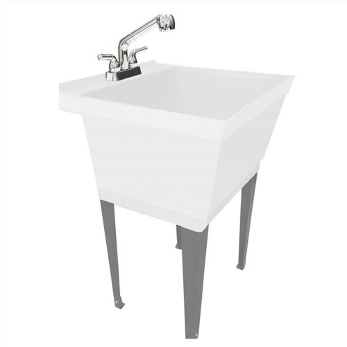 Tehila 22.875 in. W X 23.5 in. D Freestanding Thermoplastic Utility Sink