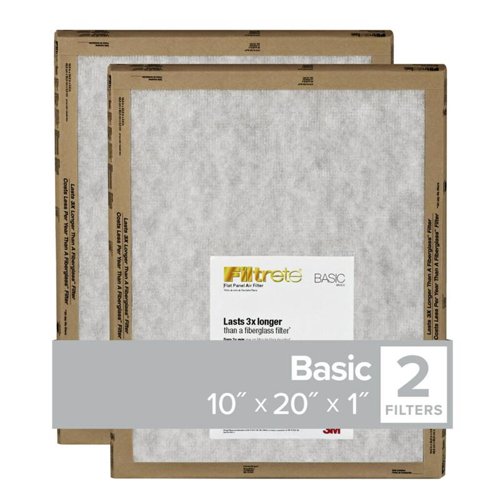 Filtrete 10 in. W X 20 in. H X 1 in. D Synthetic 2 MERV Flat Panel Filter 2 pk