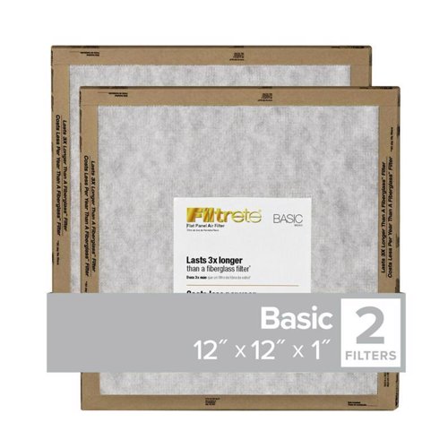 Filtrete 12 in. W X 12 in. H X 1 in. D Synthetic 2 MERV Flat Panel Filter 2 pk
