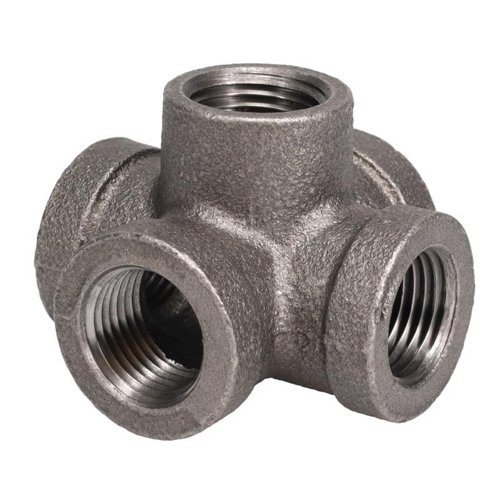 STZ Industries 1/2 in. FIP each X 1/2 in. D FIP 1/2 in. D Female Black Malleable Iron Cross