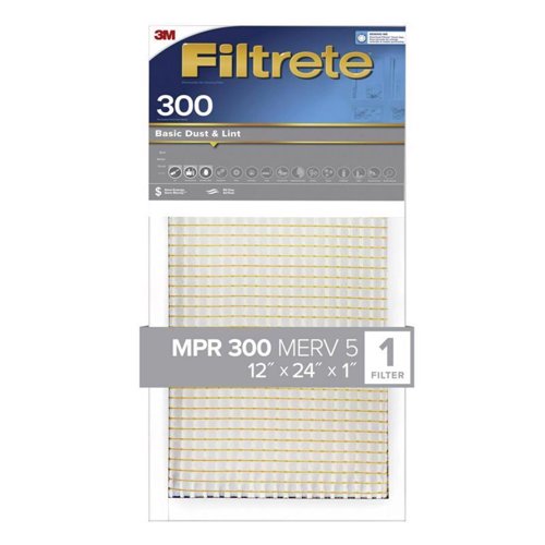 Filtrete 12 in. W X 24 in. H X 1 in. D 300 MPR Pleated Air Filter 1 pk