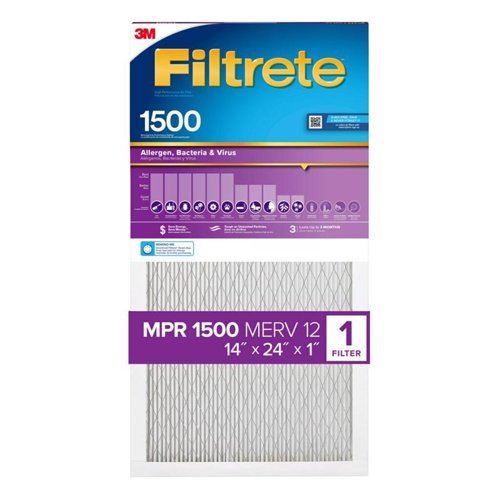 Filtrete 14 in. W X 24 in. H X 1 in. D 1500 MPR Pleated Air Filter 1 pk