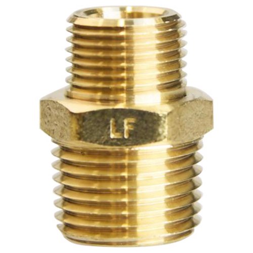 ATC 1/2 in. MPT X 3/8 in. D MPT Brass Reducing Hex Nipple