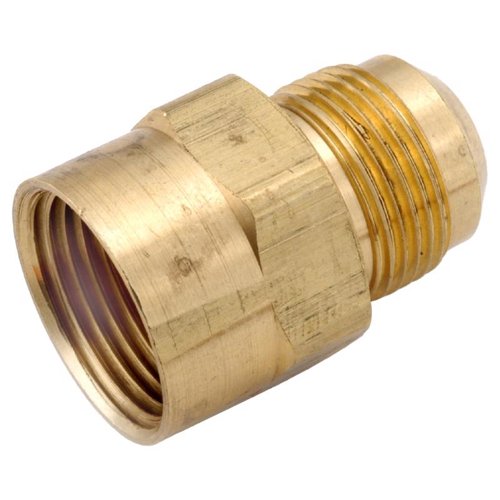 Anderson Metals 15/16 in. Flare in. X 1/2 in. D FIP Brass Coupling