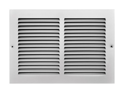 Tru Aire 8 in. H X 12 in. W 1-Way Powder Coat White Steel Return Air Grille