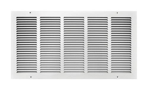 Tru Aire 24 in. H X 12 in. W 1-Way Powder Coat White Steel Return Air Grille