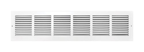 Tru Aire 30 in. H X 6 in. W 1-Way Powder Coat White Steel Return Air Grille