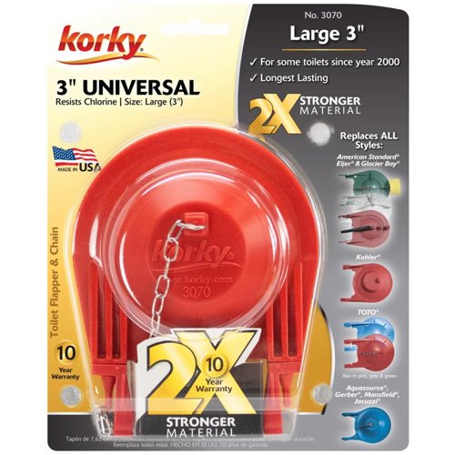 Korky Toilet Flapper Red Rubber For Universal