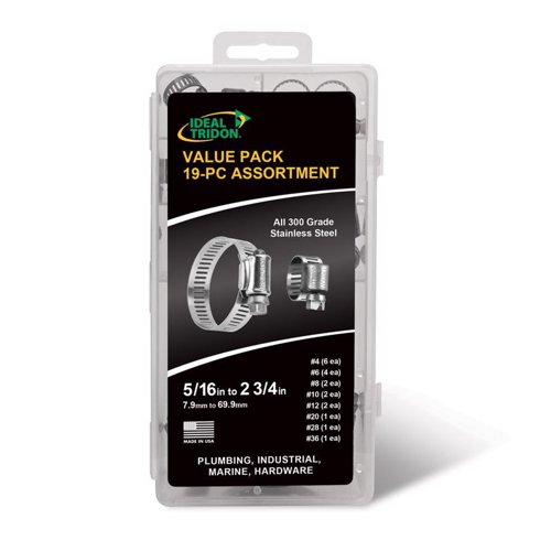 Ideal Tridon 5/16 in. 2-3/4 in. SAE 4' SAE 6 Silver Hose Clamp Stainless Steel