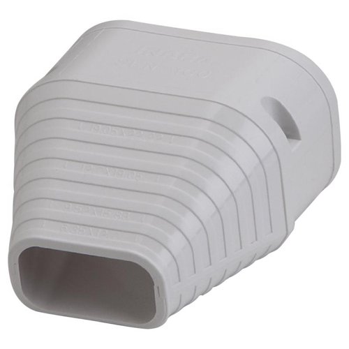 Slimduct Lineset Cover End Fitting 3.75 in. W White