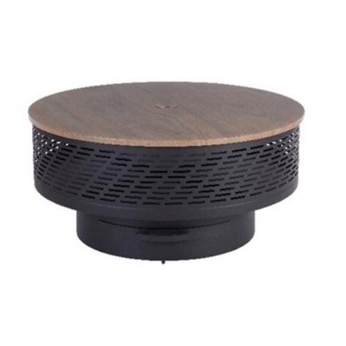 Living Accents 35 in. W Steel Round Wood Fire Pit