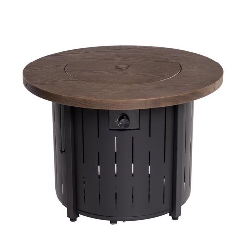 Living Accents 36 in. W Steel Modern Round Propane Fire Pit