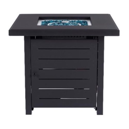 Living Accents 28 in. W Steel Square Propane Fire Pit