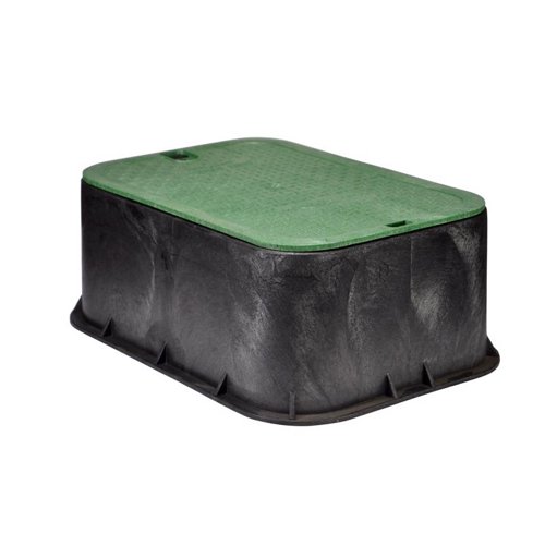 NDS 21.75 in. W X 6.75 in. H Rectangular Valve Box with Cover Black/Green