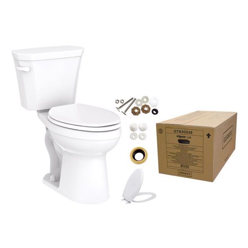 Gerber Viper ADA Compliant 1.28 gal White Elongated Complete Toilet Kit